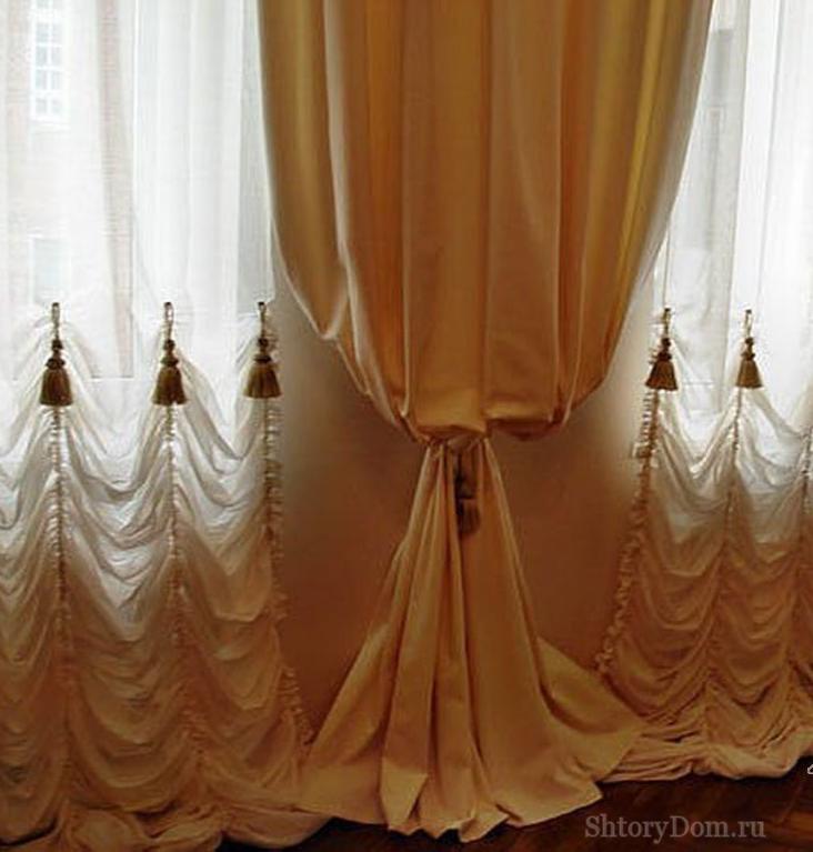 Как декорировать шторы маркиза