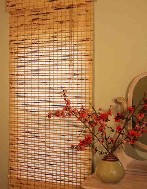Как оформить штору из бамбука