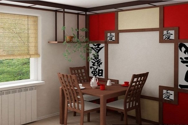 Интерьер кухни в японском стиле