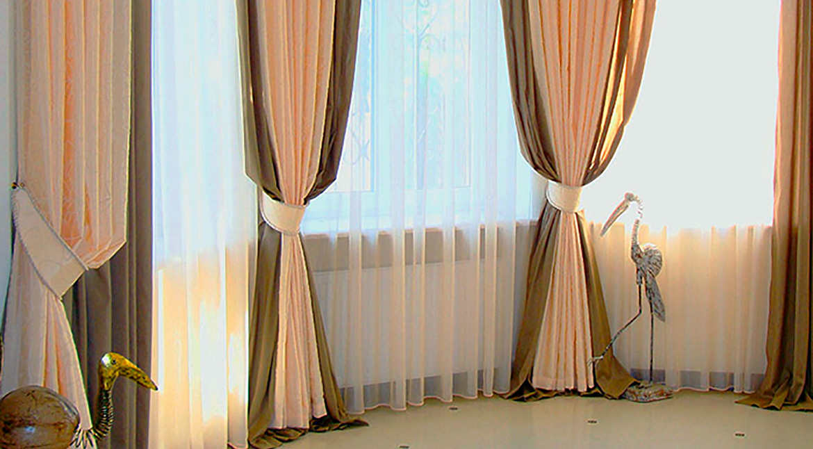 Обзор комбинированных штор: как сшить шторы из двух тканей, схемы