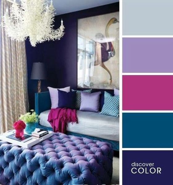 спальня в фиолетовом цветет таблица цветов