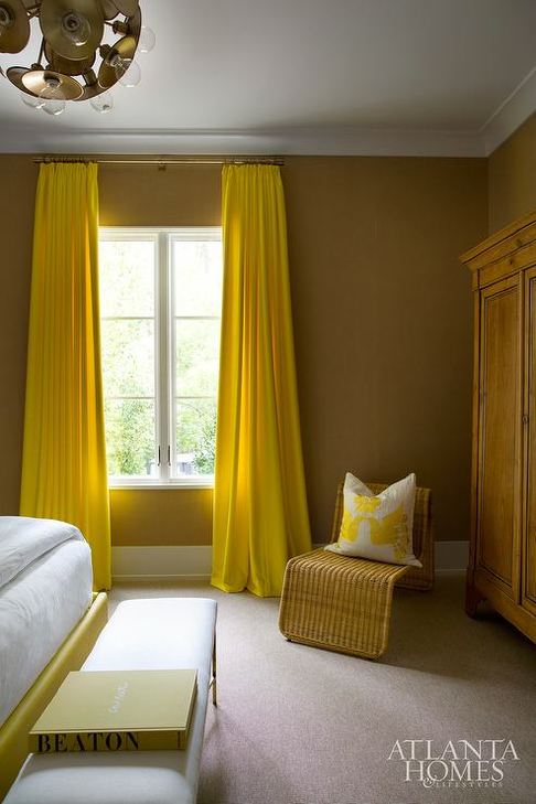 Желтые шторы оттенок обоев какой выбрать